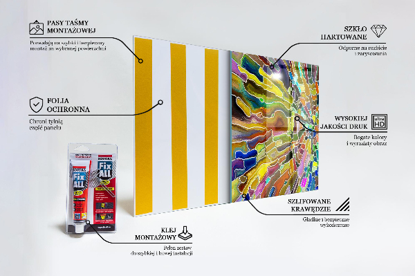 Crédence en verre Mosaïque colorée fantaisie