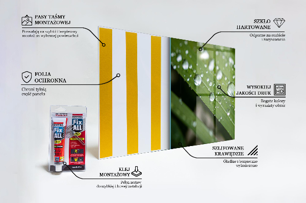 Crédence cuisine en verre Gouttes de rosée sur l'herbe