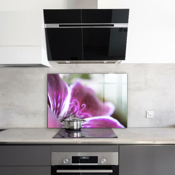 Crédence cuisine en verre Détails de la nature de la fleur rose