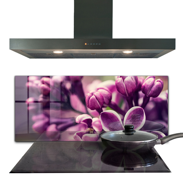 Crédence en verre avec motif Lys roses beauté naturelle