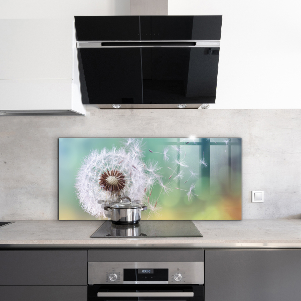 Crédence en verre avec motif Pissenlit pissenlit dans le vent