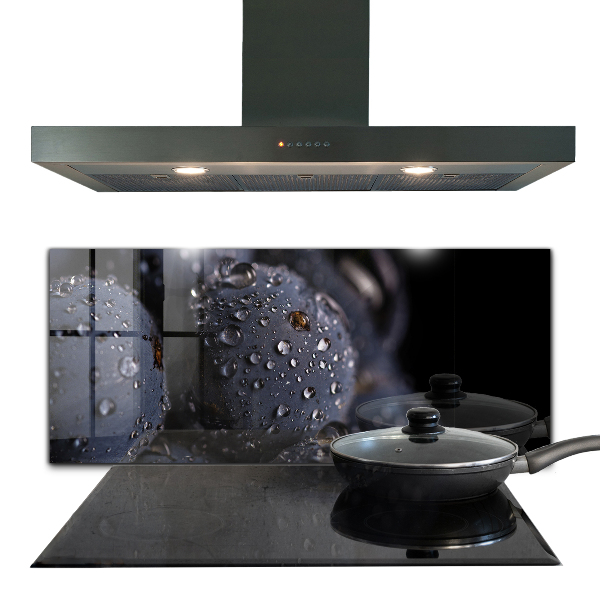 Crédence cuisine en verre Bleuets juteux