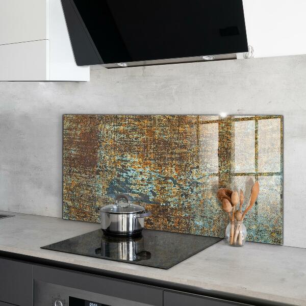 Crédence en verre trempé Texture de métal ancien