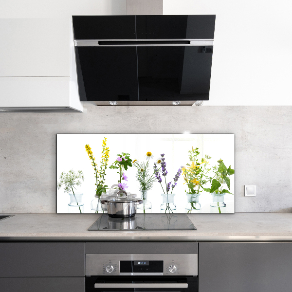 Crédence en verre avec motif Santé des herbes naturelles