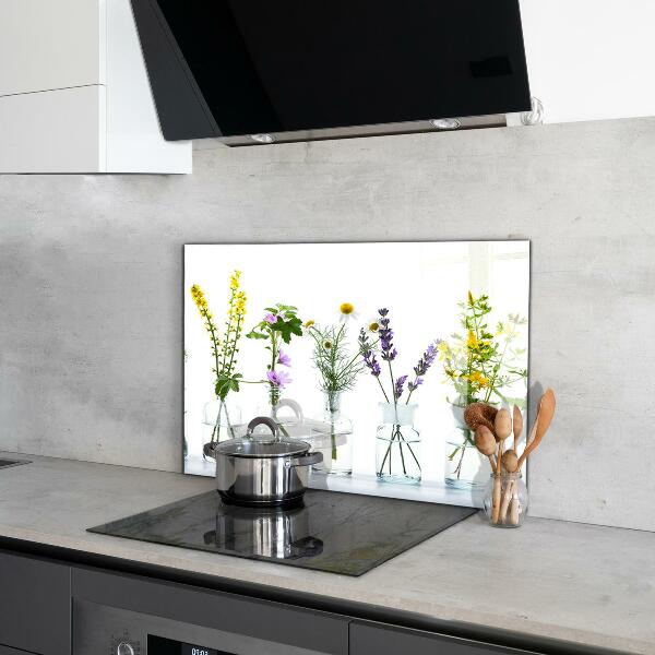 Crédence en verre avec motif Santé des herbes naturelles