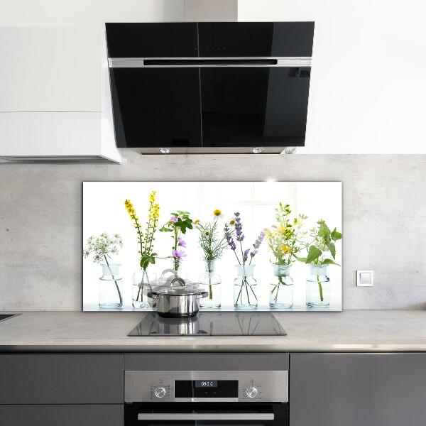 Crédence en verre avec motif Santé des herbes naturelles