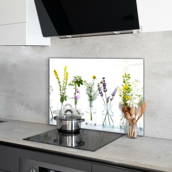 Crédence en verre avec motif Santé des herbes naturelles