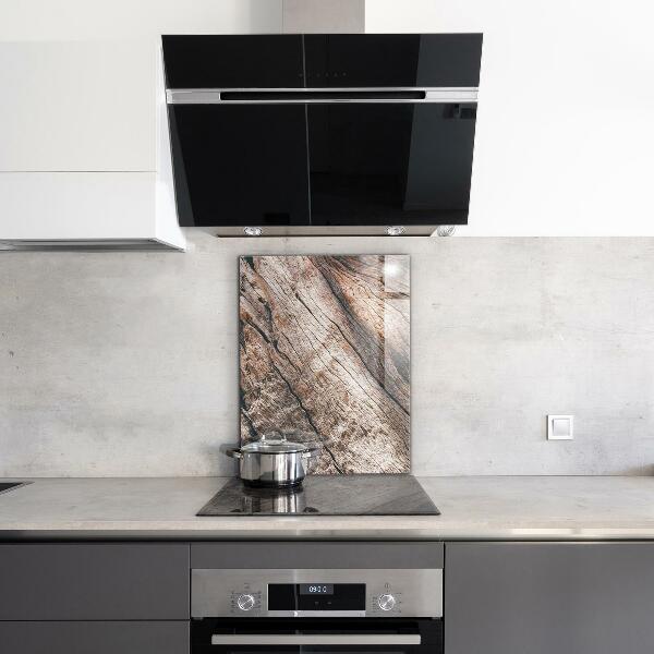 Crédence en verre trempé Texture du tronc d'écorce d'arbre