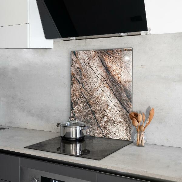 Crédence en verre trempé Texture du tronc d'écorce d'arbre