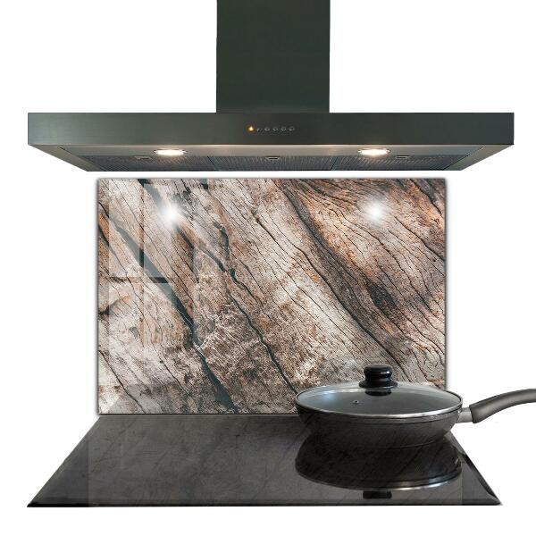 Crédence en verre trempé Texture du tronc d'écorce d'arbre