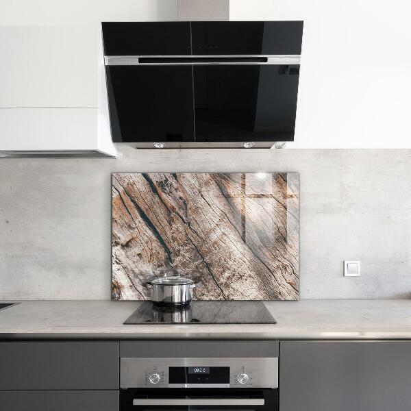 Crédence en verre trempé Texture du tronc d'écorce d'arbre