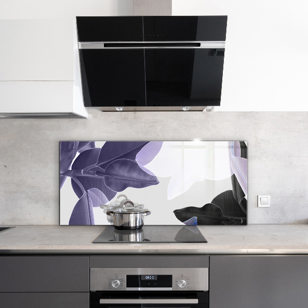 Crédence cuisine en verre Illustration de feuilles exotiques