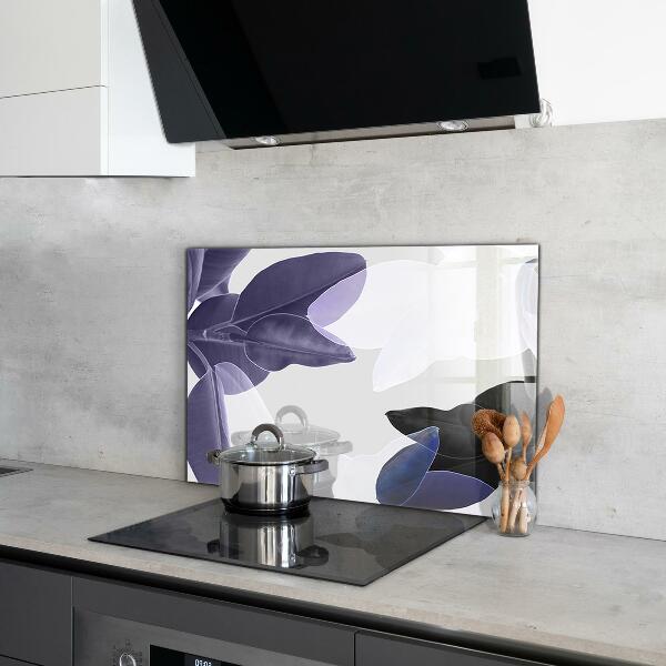 Crédence cuisine en verre Illustration de feuilles exotiques