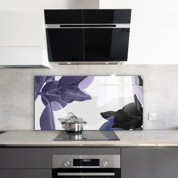 Crédence cuisine en verre Illustration de feuilles exotiques