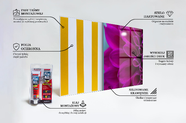 Crédence cuisine en verre Détails de la fleur violette