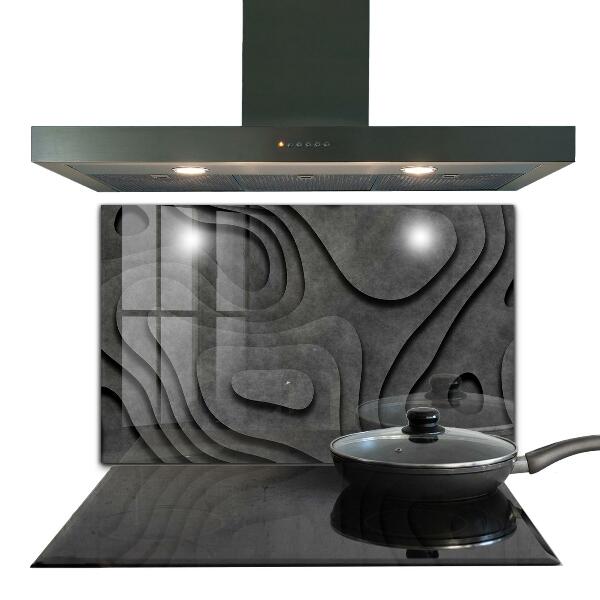 Crédence en verre trempé Abstraction de texture grise