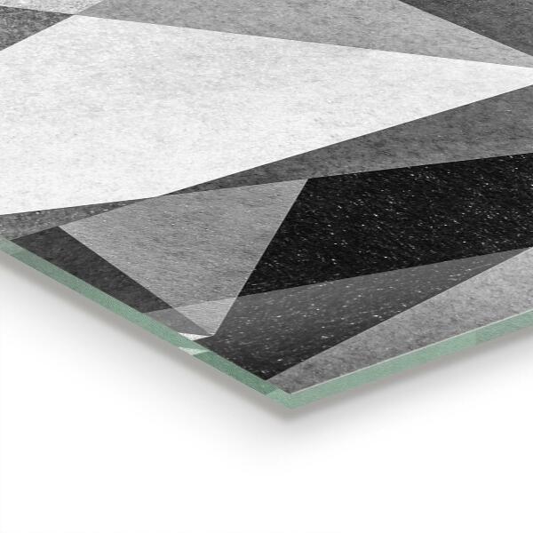 Crédence en verre trempé Abstraction géométrique grise