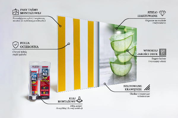 Crédence cuisine en verre Aloe plante d'aloe vera