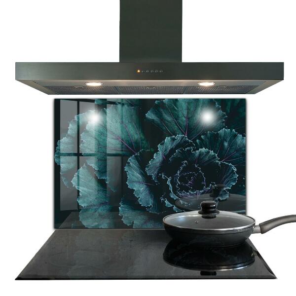 Verre pour crédence Feuilles de chou vert foncé