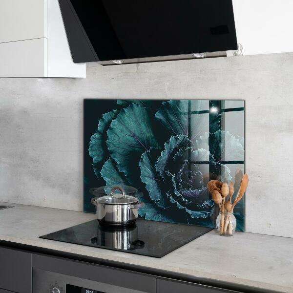 Verre pour crédence Feuilles de chou vert foncé