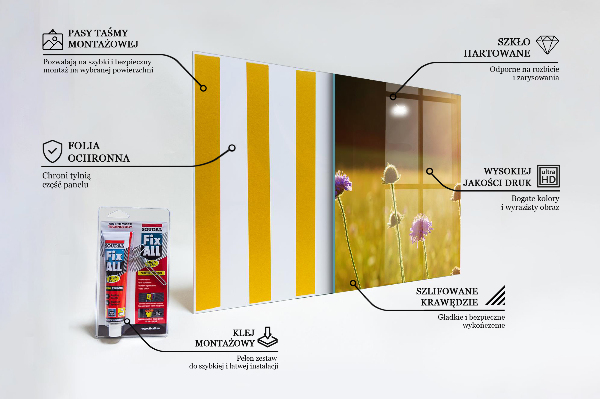 Verre pour crédence Prairie fleurie d’été