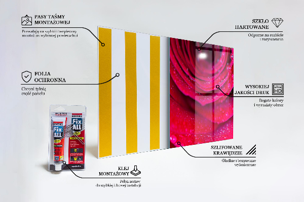 Verre pour crédence Rose symbole d'amour