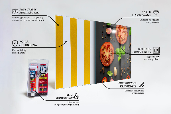 Crédence cuisine en verre Tomates au basilic de la cuisine italienne
