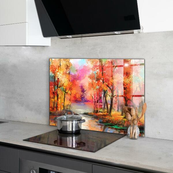 Crédence cuisine en verre Arbres d'automne dans le parc