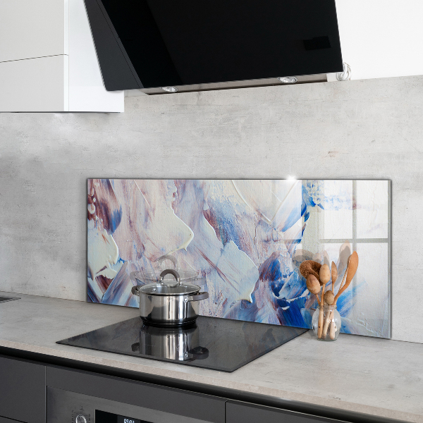 Crédence en verre trempé Abstraction de peinture texturée