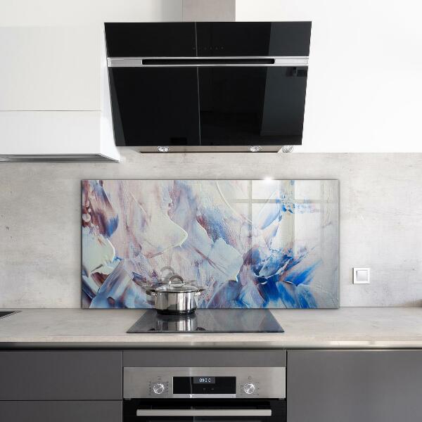 Crédence en verre trempé Abstraction de peinture texturée