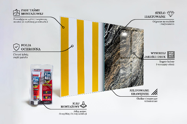 Crédence en verre trempé Texture de granit de marbre