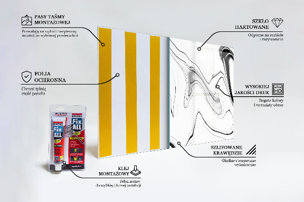 Crédence en verre Aquarelle monochrome