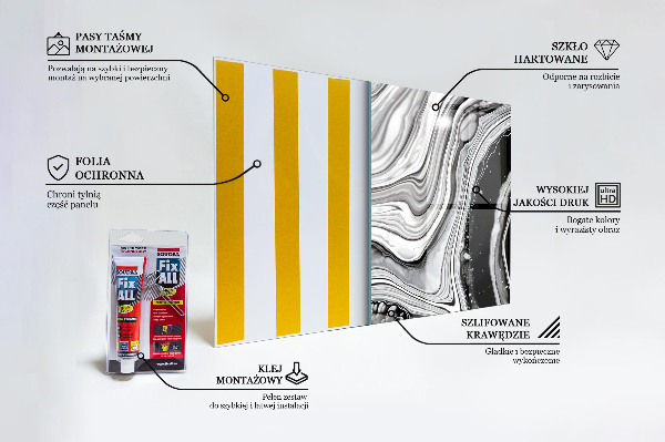 Crédence en verre Abstraction monochrome