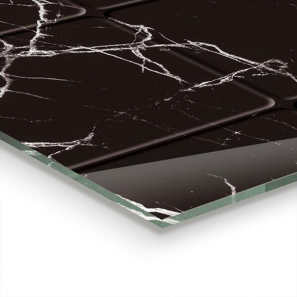 Crédence en verre Texture de marbre noir