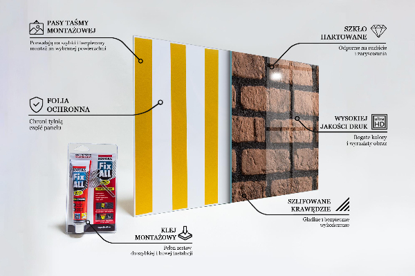 Crédence en verre Mur de briques naturelles