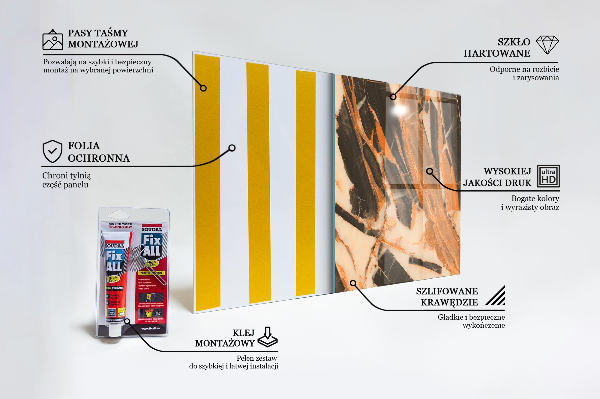 Crédence en verre Composition de pierre naturelle