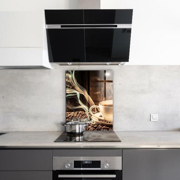 Crédence cuisine en verre Une tasse de café aromatique