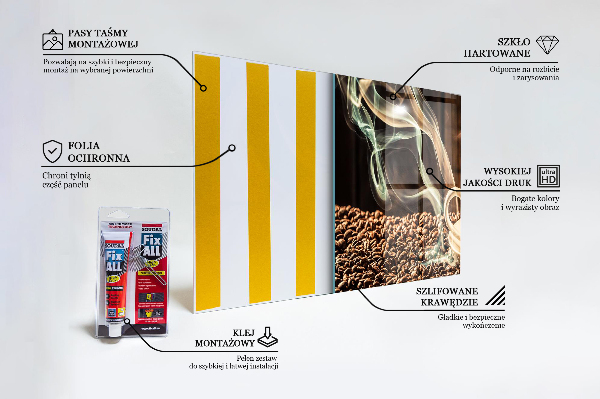 Crédence cuisine en verre Une tasse de café aromatique