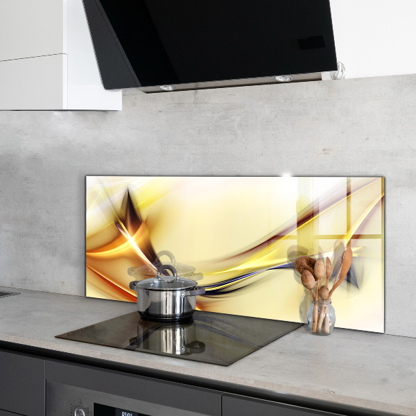 Crédence cuisine en verre Abstraction des vagues d'énergie