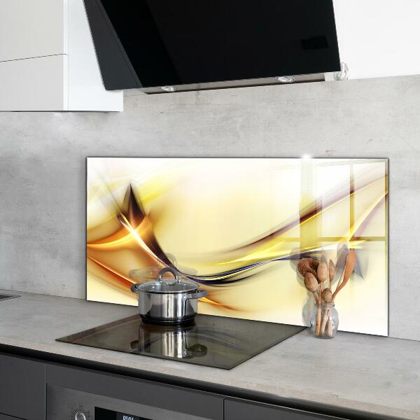 Crédence cuisine en verre Abstraction des vagues d'énergie