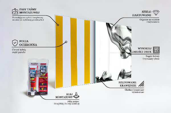 Crédence cuisine en verre Rubans d'abstraction de fumée