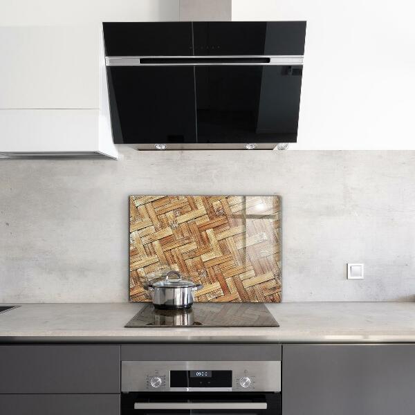 Crédence en verre Rotin de bambou tressé asie