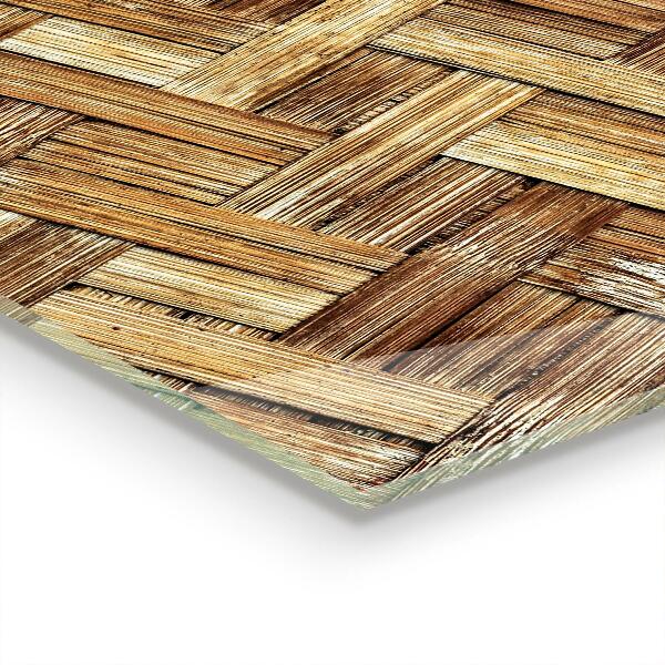 Crédence en verre Rotin de bambou tressé asie