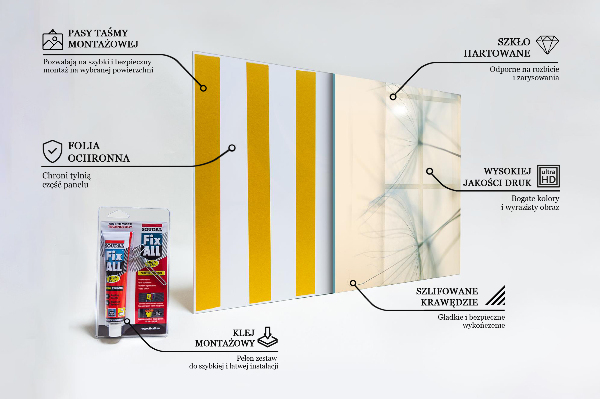Verre pour crédence Beau pissenlit délicat