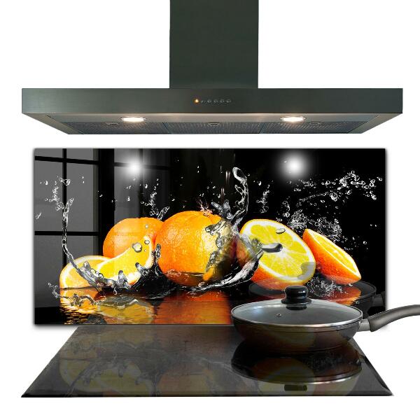 Crédence cuisine en verre Oranges juteuses