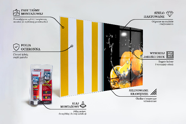 Crédence cuisine en verre Oranges juteuses