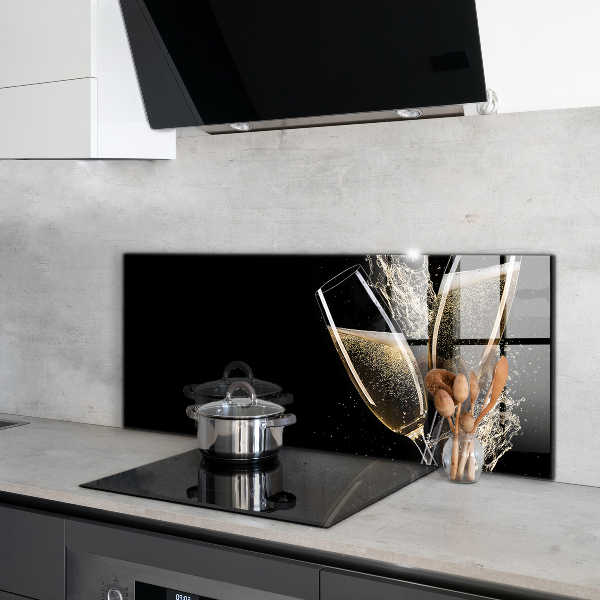 Crédence cuisine en verre Toast de nuit au champagne