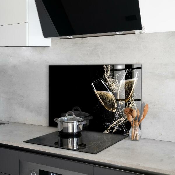 Crédence cuisine en verre Toast de nuit au champagne