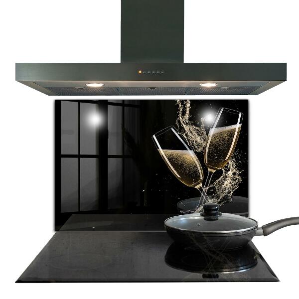 Crédence cuisine en verre Toast de nuit au champagne