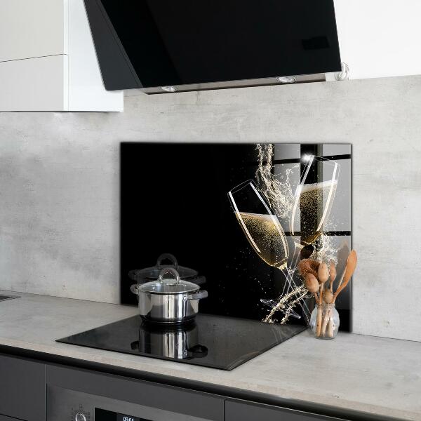Crédence cuisine en verre Toast de nuit au champagne